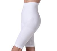 SLIMCELL Women's Anti-Cellulite Draining Leggings Shaping Short and Cyclist - Women's Containing Sleeve, Anti-Cellulite Trousers, Flat Belly, Slimming Shapewear - Made in Italy, White Cyclist, S-M