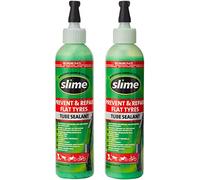 Slime 10015-9 Bike Tube Puncture Repair Sealant, Prevent and Repair, suitable for all Bicycles, Non-Toxic, Eco-Friendly, 237 mL (8oz) bottle, 2 pack