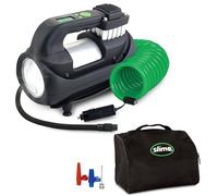 Slime 40068-95 Tyre Inflator, Expert, Heavy-Duty, Digital, Inflate Right Technology, includes LED light and quick connect hose, 3 min inflation, Green