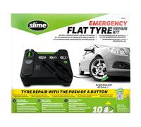 Slime 50129 Flat Tyre Puncture Emergency Kit, Includes Sealant and Tyre Inflator Pump, Suitable for Cars and Other Highway Vehicles, 10 Min Fix, black