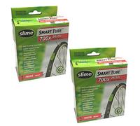 Slime 700 x 28-32c Self Healing Inner Tubes with Presta Valve & Ano Adapters (Pair)