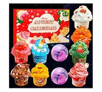 Slime Advent Calendar 2025, Christmas Slime Advent Calendar, 24 Days of Surprises with Different Texture Fluffy Slime Kit Funny Gifts Toy for girls