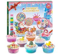 Slime Advent Calendar 2025 for Kids, DIY Crystal Slime Christmas Advent Calendars for Boys and Girls. 24 Days Countdown,Christmas Surprises Gift for Daughter, Niece, Granddaughter