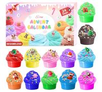 Slime Advent Calendar 2025, Fun Advent Calendar 2025 Kids, Cute 24 Days Christmas Countdown Calendar with Different Cool Slime Kit, Christmas Surprise Gifts for Kids Teen Girls Boys Children