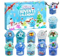 Slime Advent Calendar 2025 Kids, 24-Day Holiday Countdown Christmas Ornaments Surprises Xmas Holiday Party Gifts for Boys Girls adults Include 12 Slime and 12 pack Accessories 6+ year old