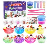 Slime Advent Calendar 2025 Kids, DIY Advent Calendar Slime 24 Days Christmas Countdown, Creative Christmas Surprises Gift for Girls Boys Kids