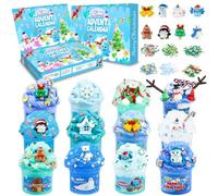 Slime Advent Calendar 2026 Kids Girls Boys | 24 Days Christmas Countdown Surprise Box with Fluffy Butter Cloud Crystal Slime Xmas Gift