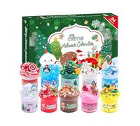 Slime Advent Calendars 2025 | 24 Days Christmas Countdown Calendar | Daily Surprise Advent Calendars with 10 Slime Toys and 15 Accessories | Homemade Clay Christmas Decorations Interactive Countdown