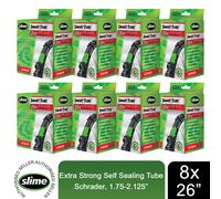 Slime Bike Inner Tubes, Family Pack of 8 Tubes, Schrader Valve, Various Sizes