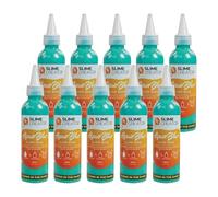 Slime Creator - Glow Base Glue - Aqua Blue, 180ml Bottle, Glows in the Dark, Safe & Tested, Perfect for DIY Slime Making (Pack of 10)