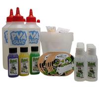 Slime Factory Party Pack | Fun activity for up to 10 children | Includes 1.5L PVA glue, 10 x 50ml activator, colours, mixing pots and labels