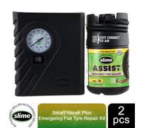 Slime Flat Tyre Repair Kit, Emergency Repair Includes Sealant & Inflator