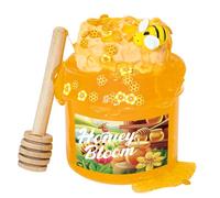 Slime Kit Toy, Handmade Honey 200ml + 30ml + Soft Clay with Wooden Honey Dipper, Stretchable Stress Relief Orange Slime
