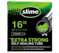 Slime 30094 Bike Inner Tube with Slime Puncture Sealant, Self Sealing, Prevent and Repair, Schrader Valve, 16" x 1.1-1.4"