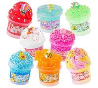 Slime Variety Pack Different Textures, 8 x 100ml Slimes Kit Include Cloud, Clear, Butter Slime, Slimes Party Favors for Kids, Birthday Easter Halloween Boys & Girls Gift