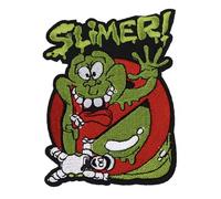 Slimer Stay Puft Marshmallow Man Doll Ghostbusters Ghost Busters No Ghosts Logo Symbol Sign Classic Comedy Movie 3.6" Iron On Embroidered Patch for Clothing