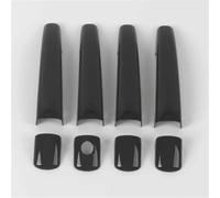 SLIMES Car Accessories Exterior Door Handle Cover for Peugeot 408 2010-2016(Black)