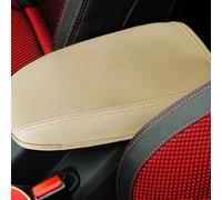 SLIMES Car Center Console Armrest Box Cover Trim Center Armrest Leather Cover Accessories For Ford For Focus 2007(Beige-thread)