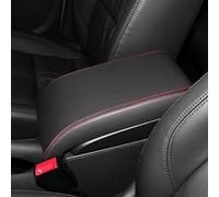 SLIMES Car Center Console Armrest Box Cover Trim Center Armrest Leather Cover For VW For Touran 2006 2007-2012(Red-line)