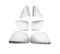 SLIMES Car Styling Tweeter Speaker Window Stickers Trim Door Audio Cover Panel Accessories For Infiniti Q50 Q50L decorative(6PCs doors and horn3)