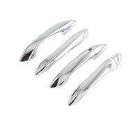 SLIMES Carbon Fiber Chrome Exterior Door Handle Cover Scratch Guard Sticker For Hyundai For Tucson NX4 2021 2022 2023 Vehicle appearance modification(Onecolor)