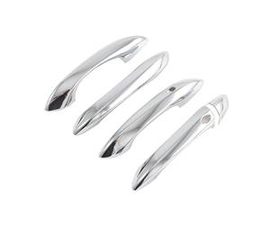 SLIMES Carbon Fiber Chrome Exterior Door Handle Cover Scratch Guard Sticker For Hyundai For Tucson NX4 2021 2022 2023 Vehicle appearance modification(Onecolor)