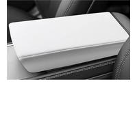 SLIMES Center Console Non-Slip Armrest Cover Designed For Tesla For Model Y 2020 2021 2022 2023-2024 Leather Protective(White1)