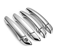 SLIMES Chrome Car Door Handle Bowl Cover Trim Accessories for Hyundai for Tucson 2015-2019(Silver 0 Button)