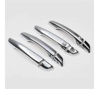 SLIMES Chrome Car Door Handle Bowl Cover Trim Accessories for Hyundai for Tucson 2015-2019(Silver 2 Buttons)