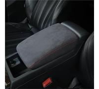SLIMES For A4 B8 2009 2010 2011 2012-2016 Central Control Leather Armrest Box Protective Cover Car Interior Accessoires(Suede red thread5)