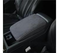 SLIMES For A5 2009 2010 2011 2012-2016 Central Control Leather Armrest Box Protective Cover Car Interior Accessoires(Suede white thread6)