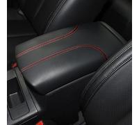 SLIMES For Hyundai For Tucson 15 16 17 18 Car Armrest Covers Ultra-fiber Leather Breathable Comfortable Auto Accessories(Red-line)