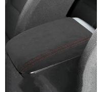 SLIMES For VW For Golf 6 MK6 2010-2013 Suede Leather Car Armrest Box Protector Cover Central Control Interior Accessories(Suede red thread5)