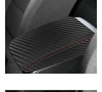SLIMES For VW For Golf 6 MK6 2010-2013 Suede Leather Car Armrest Box Protector Cover Central Control Interior Accessories(Carbon fiber red7)