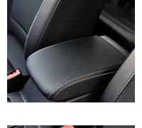 SLIMES For VW For Golf 6 MK6 2010-2013 Suede Leather Car Armrest Box Protector Cover Central Control Interior Accessories(Black Titanium thread3)