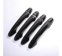SLIMES Gloss Black Chrome Car Door Handle Covers Decor Trim Styling Accessories for CR-V 2012 2013 2014 2015 2016 Cover Stickers(Black 0 Button)