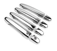 SLIMES Gloss Black Chrome Car Door Handle Covers Decor Trim Styling Accessories for CR-V 2012 2013 2014 2015 2016 Cover Stickers(Silver 2 Buttons)