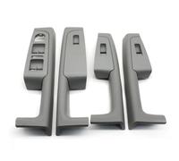 SLIMES Left Hand Driving Car Interior Front Rear Door Handle Armrest Frame Switch Control Panel for Skoda for Superb 08-13 Protective Cover(4PCS Titanium)