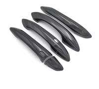 SLIMES LHD Car Style Exterior Door Handle Moulding Cover Decoration for Hyundai for Tucson 2022-2023(Carbon Fiber Black)