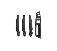 SLIMES LHD RHD Car Interior Door Handle Inner Panel Pull Trim Cover Set Armrest Replacement for E70 E71 E72 X5 X6 Protective Cover(B RHD Black)