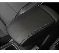 SLIMES Microfiber Leather Car Interior Center Console Lid Armrest Pad Cover Trim Accessories For T-roc 2019-2024(Black-B-Thread)