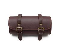 SLIMES Motorcycle Bag Saddlebags PU Leather Front Fork Tail Tool Luggage for Harley for Sportster(Brown)