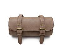 SLIMES Motorcycle Bag Saddlebags PU Leather Front Fork Tail Tool Luggage for Harley for Sportster(Khaki)
