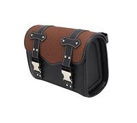 SLIMES Motorcycle Front Fork Saddlebag Scooter Rear Seat Storage Tool Pouch for Kawasaki VN250 W400(Brown)