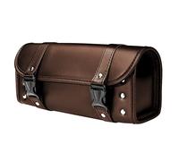 SLIMES Motorcycle Leather Saddlebags Saddle Tool Bags Front and Rear Pouches Universal for Harley(Brown)