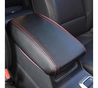 SLIMES Soft Leather Car Interior Center Control Armrest Box Cover Protective Trim For Hyundai For Tucson 2015-2018(Red-line)