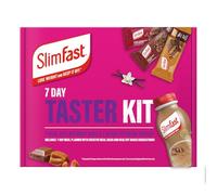 SlimFast 7-Day Taster Kit - 7 Meal Replacement Bars & 7 Ready-to-Drink Shakes, High Protein, High Fibre, 27 Vitamins & Minerals, 7-Day Meal Planner, Low-Calorie Snacks for Weight Management