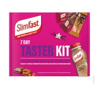 SlimFast 7-Day Taster Kit - 7 Meal Replacement Bars & 7 Ready-to-Drink Shakes, High Protein, High Fibre, 27 Vitamins & Minerals, 7