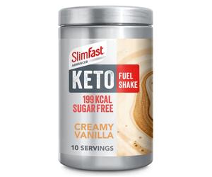SlimFast Advanced Keto Fuel Shake for Keto Lifestyle, Creamy Vanilla Flavour, 10 Servings, 320g