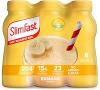 SlimFast • Banana Meal Replacement Shake • 6 x 325 ml | Smooth banana flavour • high protein meal replacement • low calorie diet support • ready to drink • weight management